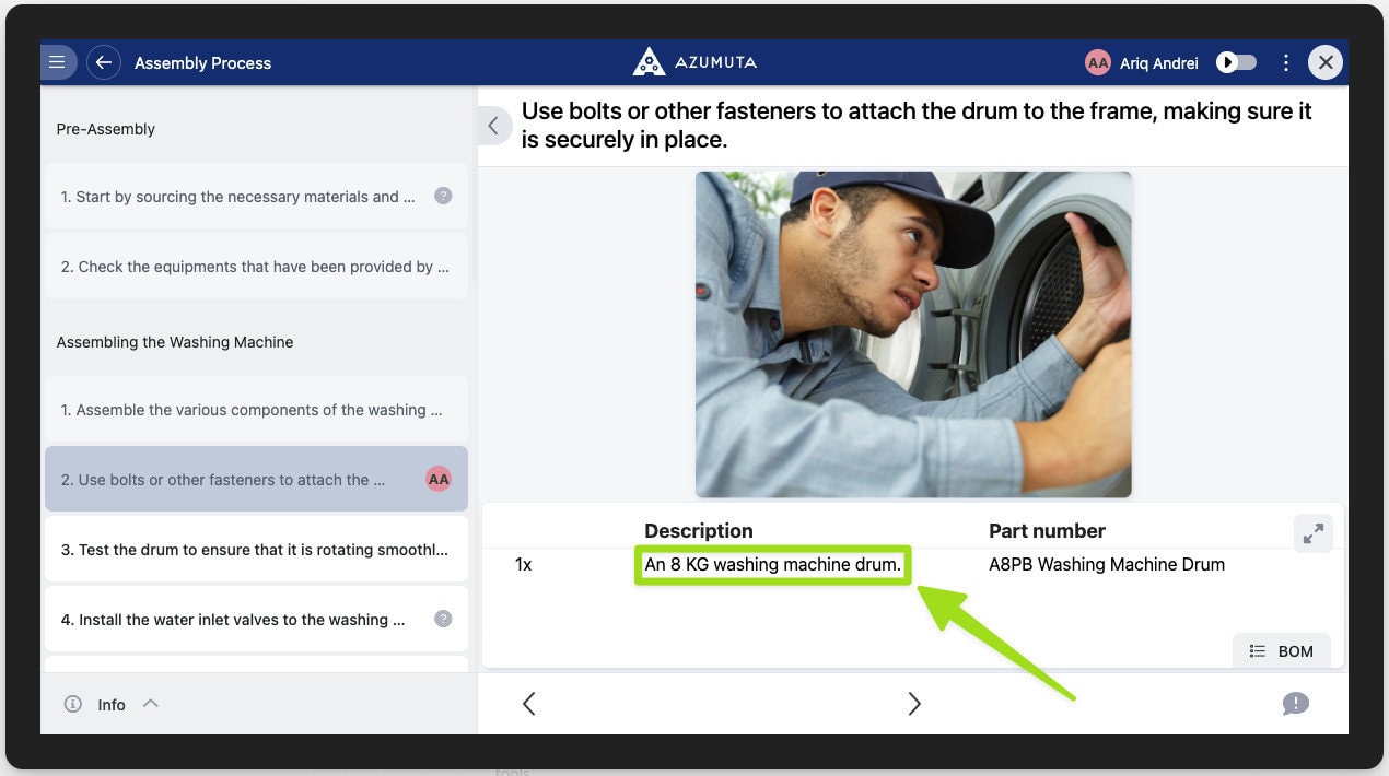 docs part description