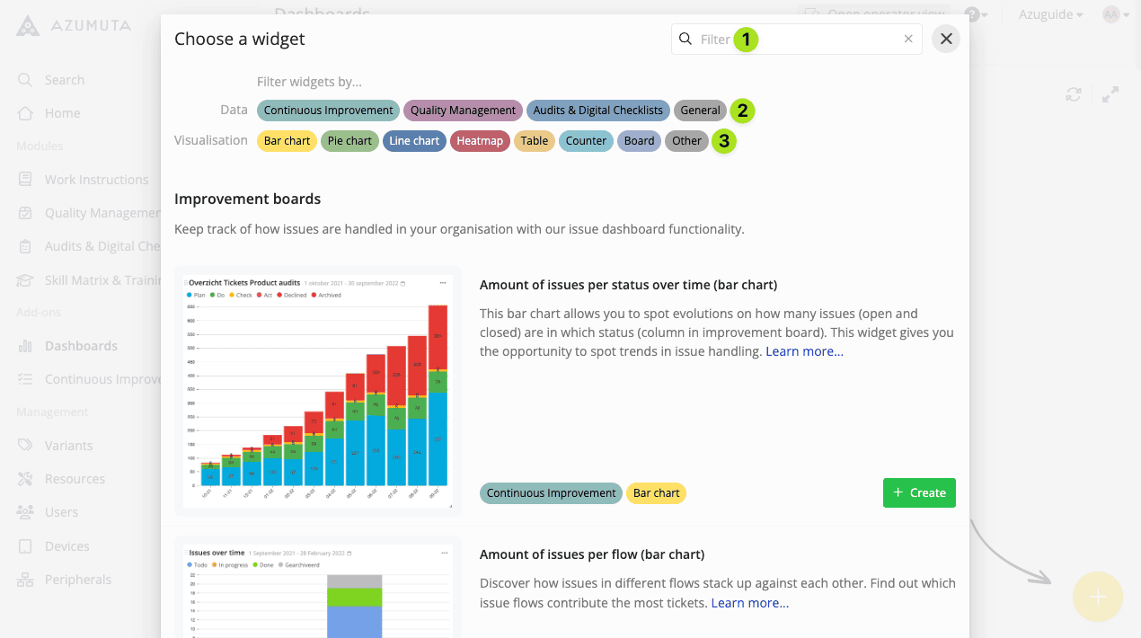 docs wie man ein Widget in ein Dashboard bereitstellt