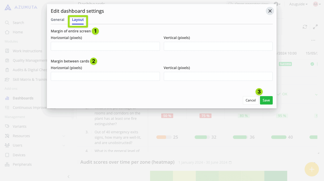 docs the layout tab