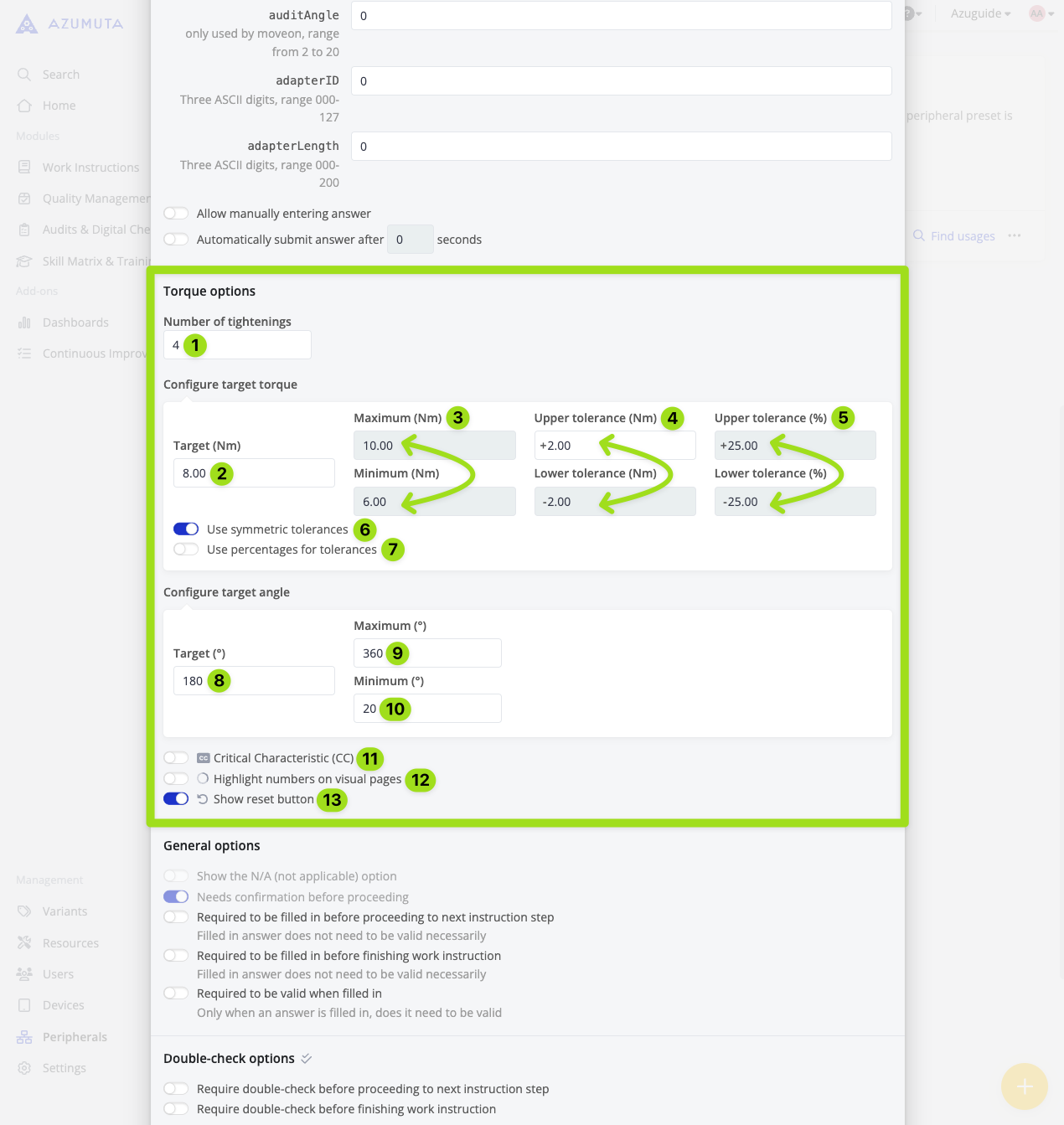 docs torque options