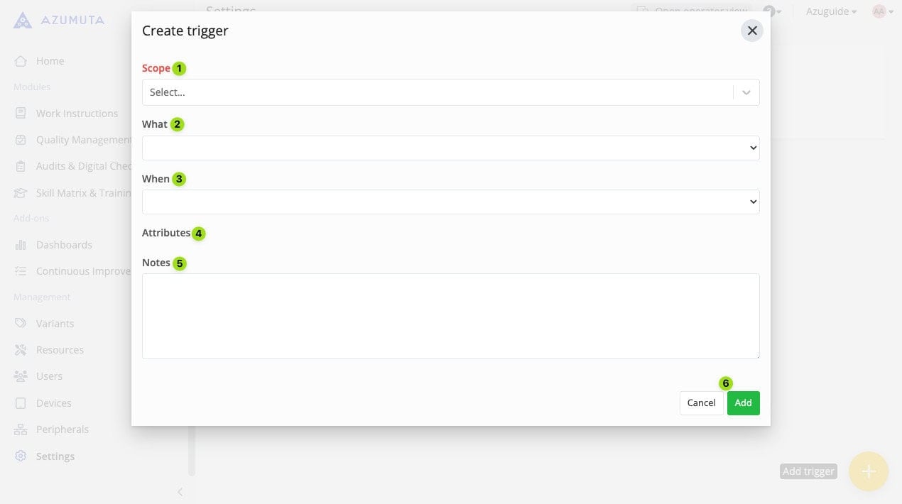 docs how to create a trigger for product orders