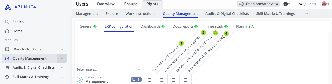 docs configuración ERP
