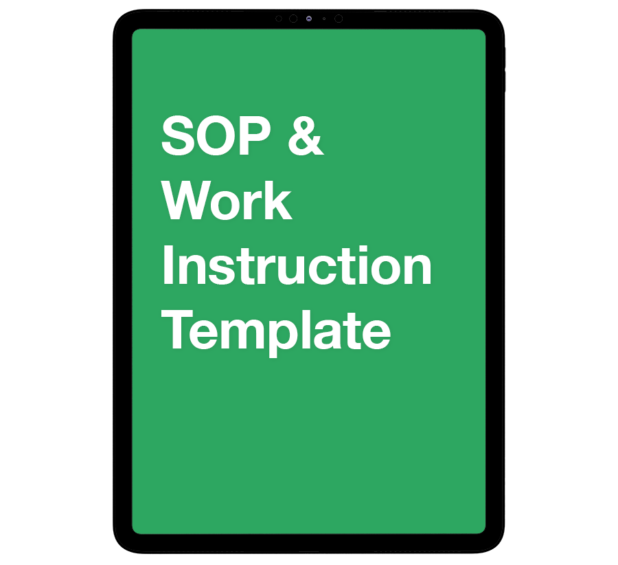 Cover SOP & Work Instruction Templat